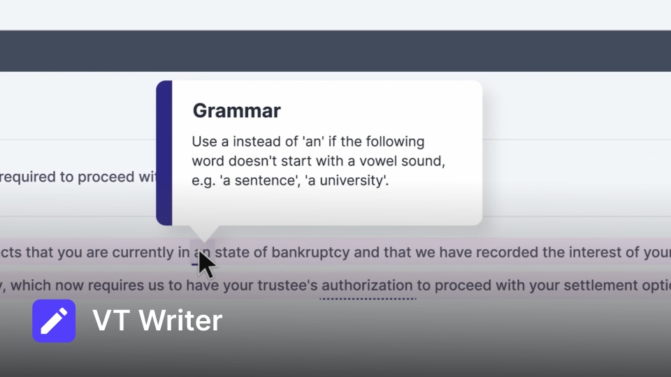 screenshot of VT Writer